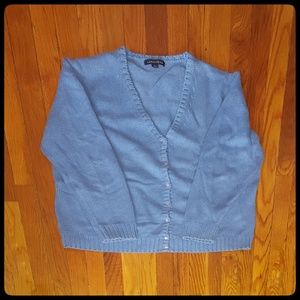 Land's End cornflower blue cardigan